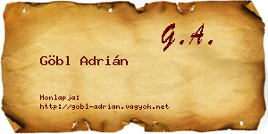 Göbl Adrián névjegykártya